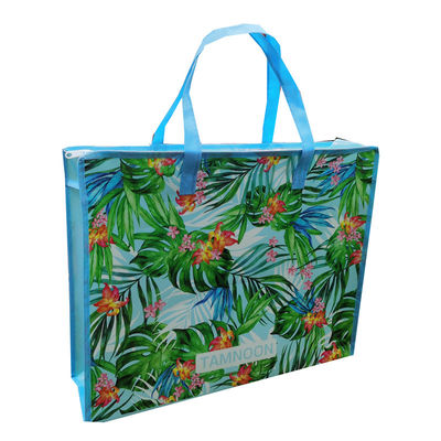 Eco Friendly Reusable Customized Size Shopping Bag Pp Woven Tote Bag With Double Handles
