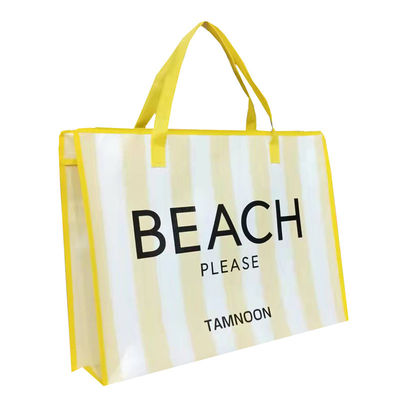 Eco Friendly PP Handled Tote Grocery Shopping Bag 20kg Capacity Foldable Zipper Closure