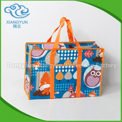 Colorful Laminated Pp Non Woven Bags Biodegradable Zip Shopping Bag Non Woven 50cm