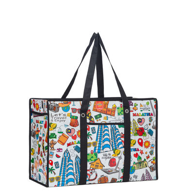 Factory And Customized Durable Transparent PP Plastic Shopping Bag With Logo Printing PP Woven Shopping Bag