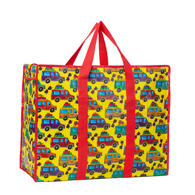 Customized Size Printing Design Pp Woven Zip Shopping Polypropylene Bags Supplier