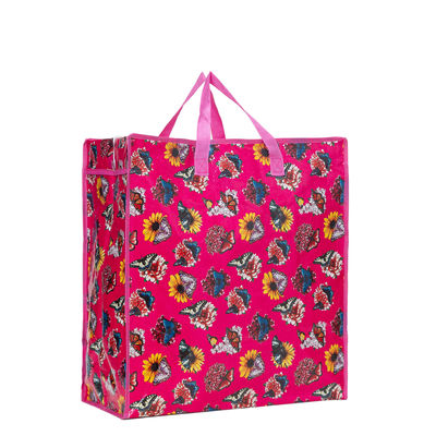 Customized Size Printing Design Pp Woven Zip Shopping Polypropylene Bags Supplier