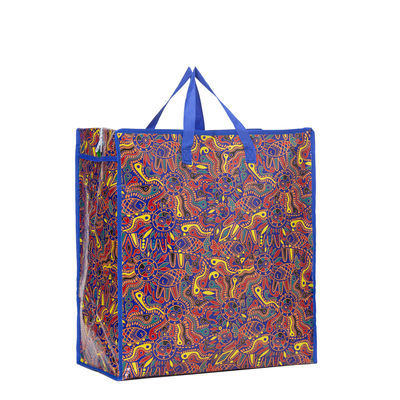 Customized Size Printing Design Pp Woven Zip Shopping Polypropylene Bags Supplier