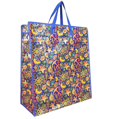 Bopp Laminated PP Woven Shopping Bag Custom Printed Recycled