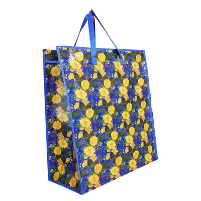bopp  laminated new  designs pp woven shopping  bag with double zip puller