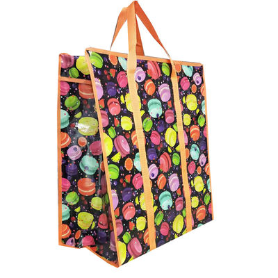 bopp  laminated new  designs pp woven shopping  bag with double zip puller