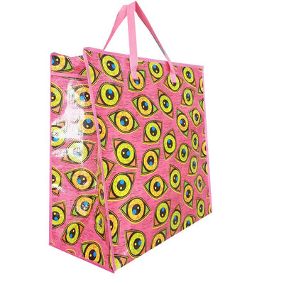 customized logo  designs printing pp shopping bags zip shopping bags