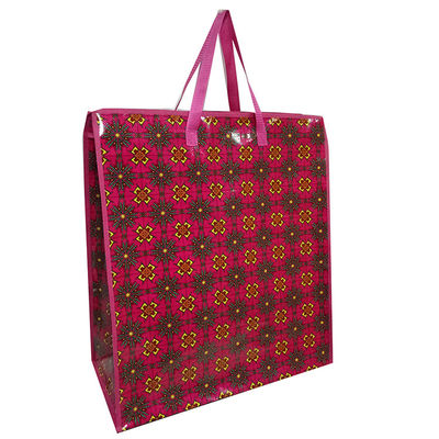 customized reusable woven  shopping zipper bags foldable package