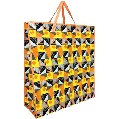 customized size printing design pp woven zip shopping polypropylene bags supplier