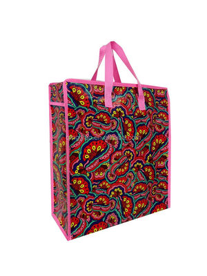 Reusable Shopping Laminated Pp Woven Bag Bag Flower Design Gravure Printing Shopping Bag