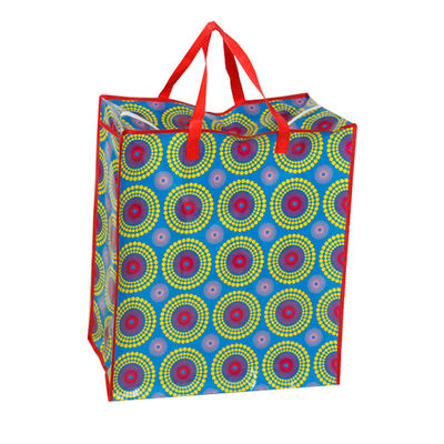 Reusable Shopping Laminated Pp Woven Bag Bag Flower Design Gravure Printing Shopping Bag