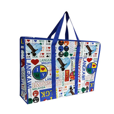 Zipper Top Reusable Pp Non Woven Grocery Shopping Bags With Handles
