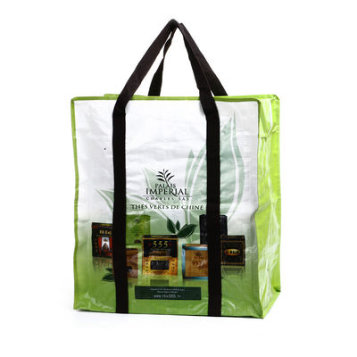 Foldable Reusable PP Woven Shopping Bag Pp Non Woven Shopping Bags With Zip