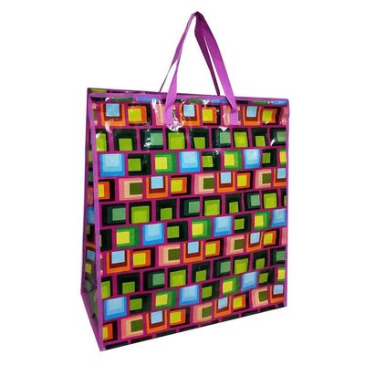 CMYK Zipper Top Pp Woven Polypropylene Shopping Bag With Zip Puller