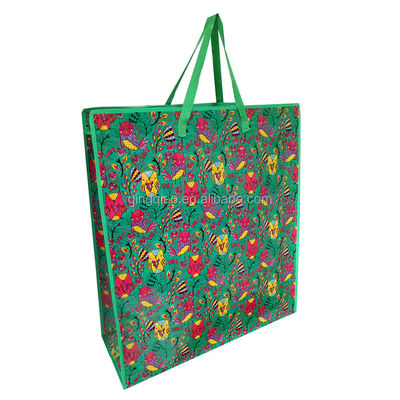 Laminated  Non Woven Shopping Bag Foldable Pp Woven Bag 100g
