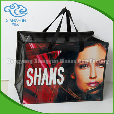 Gravure Printing Pp Woven Small Laminated Tote Bags Handled Woven Shopper Bag