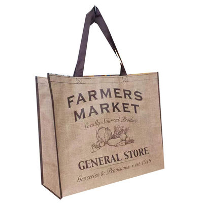 Foldable Grocery Shopping Bag 20kg Heavy Duty PP Custom Reusable Shopping Bags