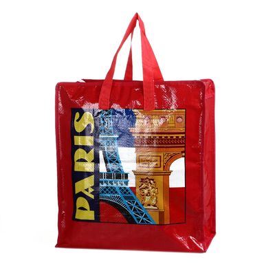 Foldable Grocery Shopping Bag 20kg Heavy Duty PP Custom Reusable Shopping Bags