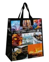 Customizable Laminated Woven Shopping Bag CMYK Custom Reusable Grocery Bags