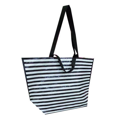 Environmentally Friendly Sewing Sealing Shopping Bags With Top Handle