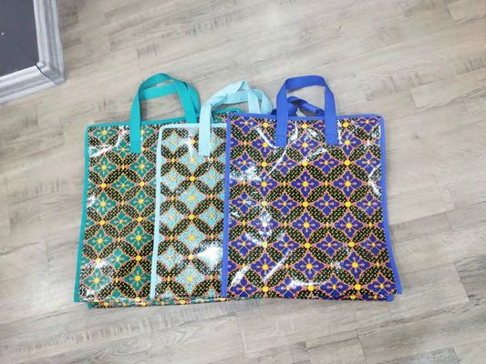 Customized Eco Friendly PP Woven Shopping Bags With Zipper Lamination And Gravure Printing