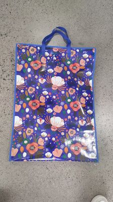Zipper or Snap Closure Recycled Shopping Bags Reinforced Handles Durable Design