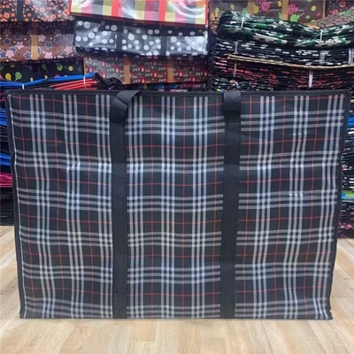 PP Check Bag with Zipper Closure Adjustable Shoulder Strap