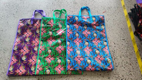 Eco-Friendly Recycled Shopping Bags Waterproof Reusable Shopping Totes Featuring Zipper or Snap Closure Ideal for Retail and Grocery